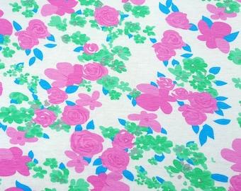 Cotton Modal Spandex Fabric Big Flower Print #16 Jersey Knit by the yard  4 Way Stretch