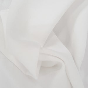 White Tencel Cotton Twill Woven Fabric by the Yard Pre Washed