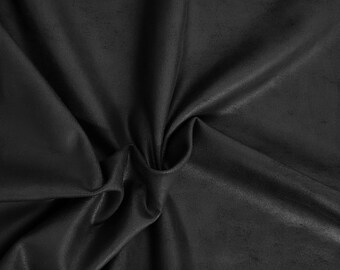 Stretchy Vegan Soft Leather Fabric by the Yard 2 Way Stretch Print 1 Black  Crocodile Skin Texture 