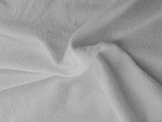 Terry Cloth Fabric 13oz White, by the yard