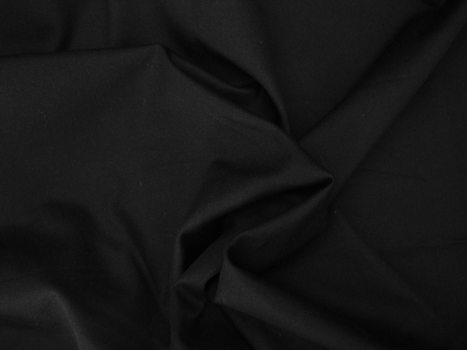 Black Cotton Twill Spandex Fabric 4 Way Stretch Fabric by the - Etsy