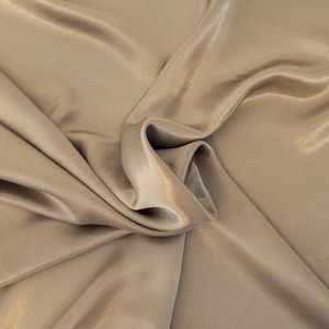 Khaki Rayon Acetate Fabric by the Yard