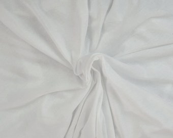 1 3/4 YDS *** White Organic Cotton Fabric Jersey Knit