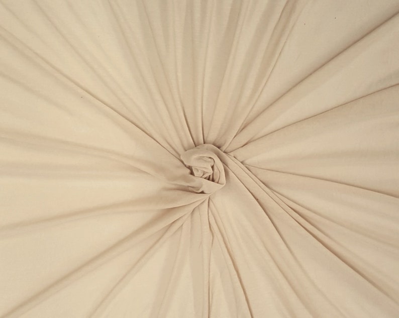 Silk Modal Fabric Jersey Knit by the Yard Beige Etsy