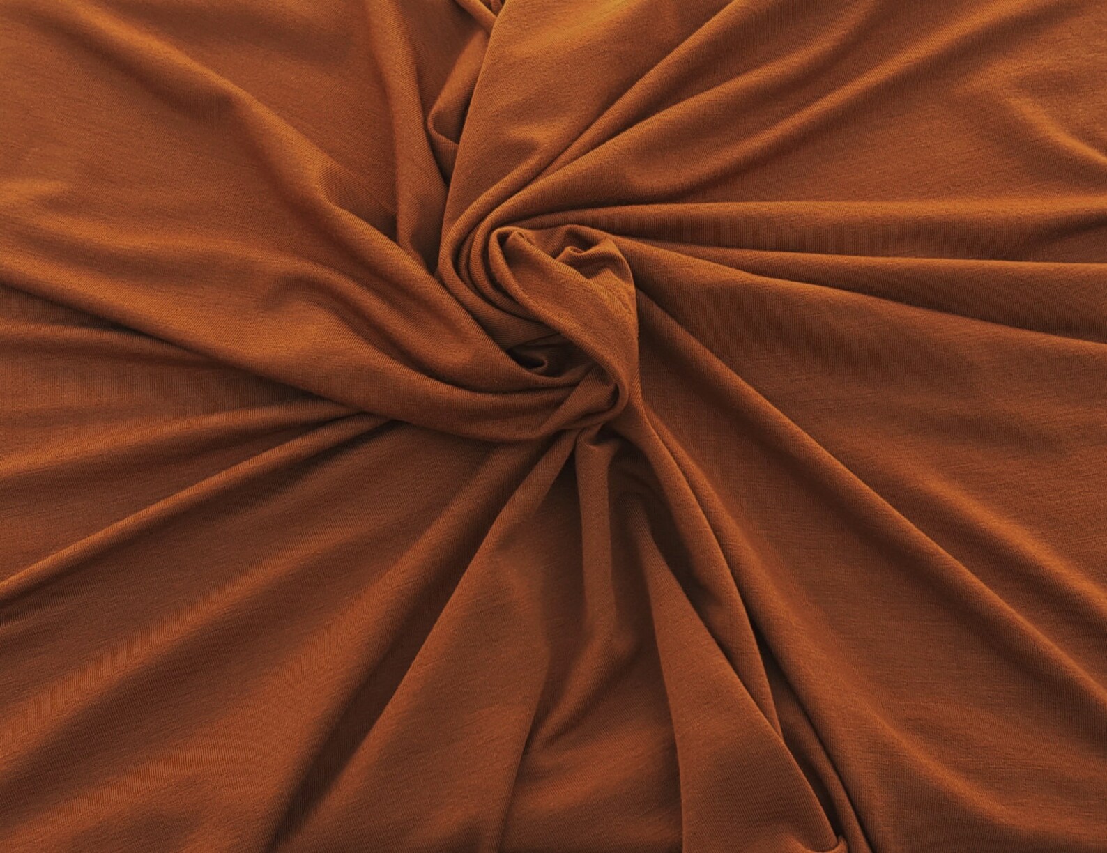 Bamboo Spandex Fabric Jersey Knit by the Yard Dark Copper 4 Way Stretch ...