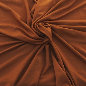 1/2 YD Bamboo Spandex Fabric Jersey Knit Dark Copper 4 Way Stretch [Maternity Dress, Loungewear, Baby Apparel, Crib Sheets]
