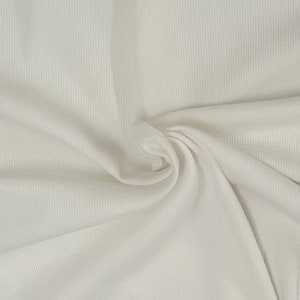 Black 2x2 Rib Knit Cotton Spandex Fabric by the Yard 360GSM 11/20