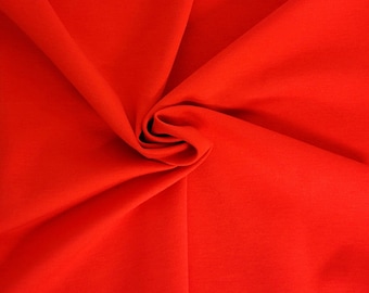Red Ponte Roma Knit Fabric by the Yard | Viscose Rayon Spandex | 320 GSM | Made in Italy [Workwear, Blazer, Skirt]