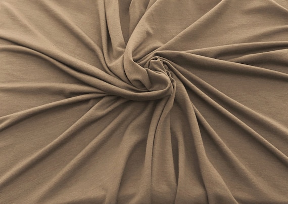 Light Toffee Bamboo Spandex Jersey Knit Fabric
