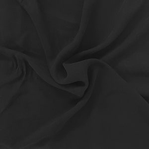 100% Cupro Tencel Black Woven Fabric by the Yard 90GSM Made in the USA