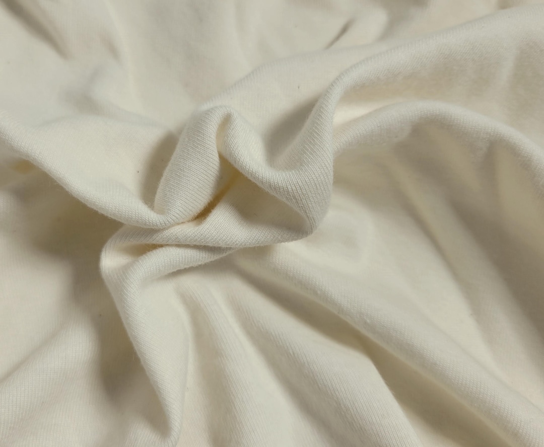 Organic 100% Cotton 1x1 Baby Rib Knit Fabric by the Yard Natural - Etsy