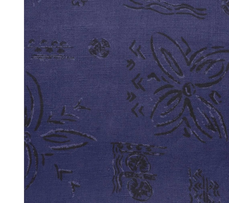 Pattern Linen Material 100% Woven Linen Fabric by the Yard & Wholesale - Deadstock Floral ...