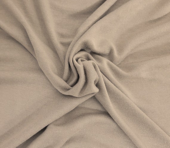 Taupe Sweater Knit Fabric by the Yard Modal Spandex 180 GSM