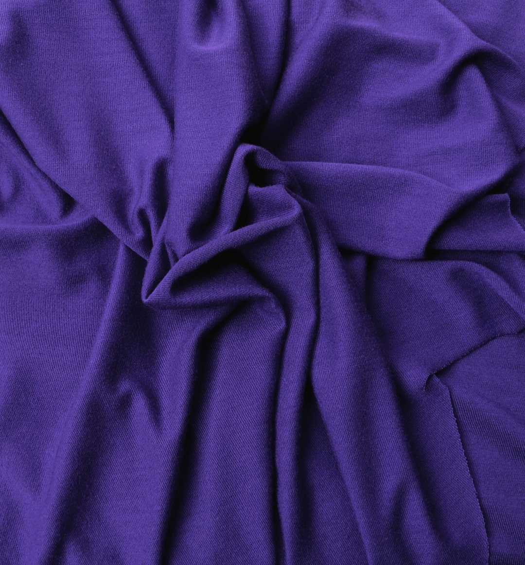 Purple Micro Modal Fabric Jersey Knit Non Stretch by the Yard lingerie  Underwear Yoga Wear 