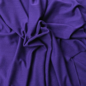 Purple Micro Modal Fabric Jersey Knit Non Stretch by the Yard (Lingerie Underwear Yoga Wear)