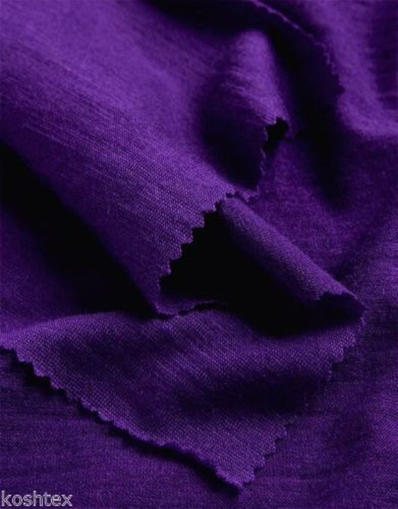 Purple Wool Blend Jersey Knit Fabric by the Yard Etsy