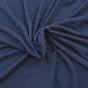 1 YD Navy Modal Spandex 1x1 Rib Knit Fabric