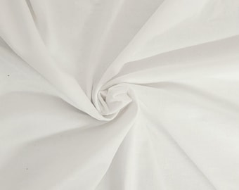 Lightweight Soft Cotton Jersey Knit Fabric By The Yard & Wholesale White [T Shirt, Tanks, Baby Clothes]