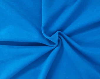 Cotton French Terry Knit Fabric by the Yard Royal 300GSM [Hoodie, Zip Up, Sweatpants, Loungewear, Bathrobe]