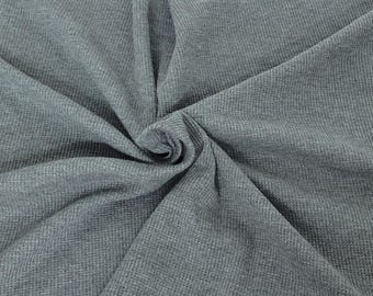 Cotton Thermal Knit Fabric Waffle Weave by the Yard Dk. Heather Gray Heavy Weight 260 GSM 16oz [Pajamas, Bathrobe, Duvet Cover, Dishtowel]