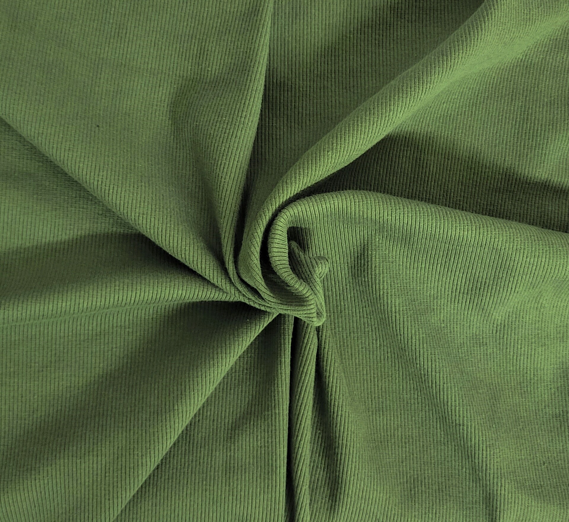 Ivy Green Cotton Twill Spandex Fabric 4 Way Stretch Fabric by the Yard 