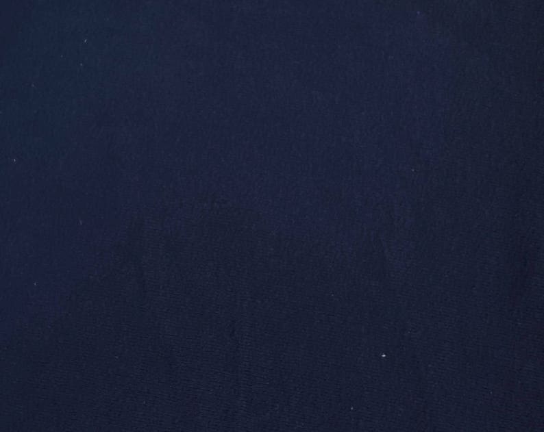 Dark Navy Cotton Knit Fabric by the Yard Double Crepe Heavy Etsy