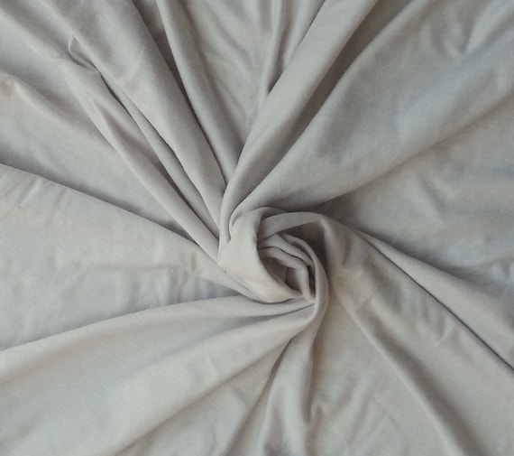 Modal Cotton Fabric Jersey Knit by the Yard Light Taupe 7/14