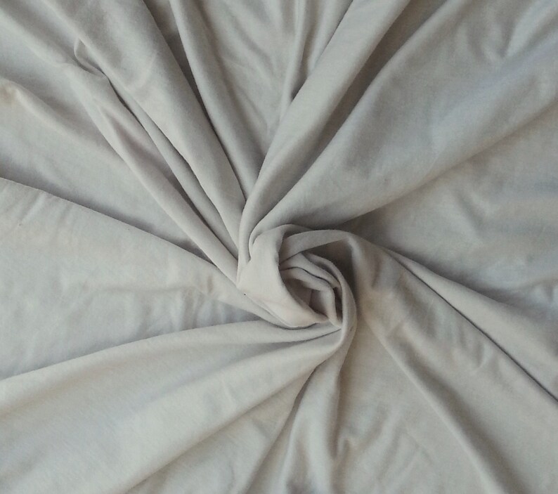 Modal Cotton Fabric Jersey Knit by the Yard Light Taupe 7/14 Etsy