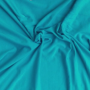 Modal Cotton Spandex Fabric Jersey Knit by the Yard Scuba Blue