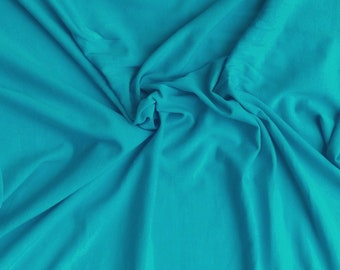 Modal Cotton Spandex Fabric Jersey Knit by the Yard Scuba Blue