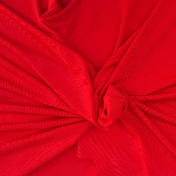 Red Modal Spandex Fabric Jersey Knit by the Yard 4 Way Stretch