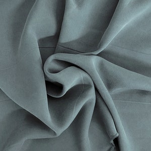 58 Black 100% Lyocell Tencel Gabardine Twill Enzyme Washed Woven Fabric By  Yard