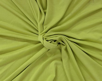 Supima Cotton Modal Spandex Jersey Knit Fabric by the Yard One Green [Sportswear, Base Layer, Underwear, Pajamas, Headband]