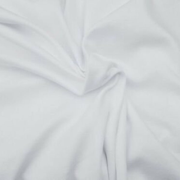 Modal Cotton Fabric Jersey Knit by the Yard White