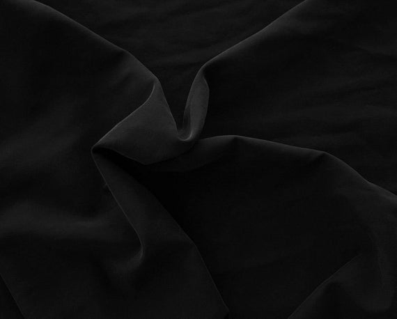 Off Black Brushed Micro Modal Blend Woven Fabric by the Yard 