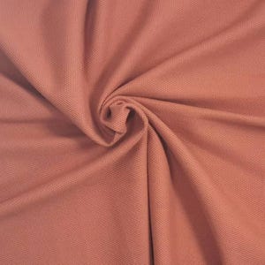 orange color cotton pique knit fabric for polo and collared shirts by the yard