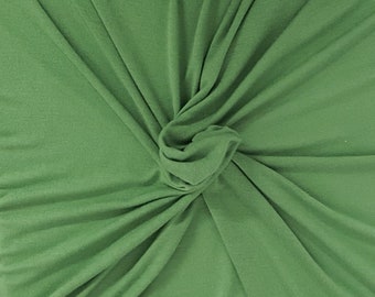 Green Modal Spandex Fabric Jersey Knit by Yard 4 Way Stretch Lightweight 120 GSM [Sportswear, Base Layer, Underwear, Pajamas, Headband]