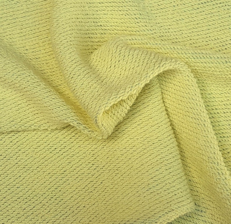 Heavy Cotton Loop Sweater Knit Weave Fabric by the Yard Blue Etsy