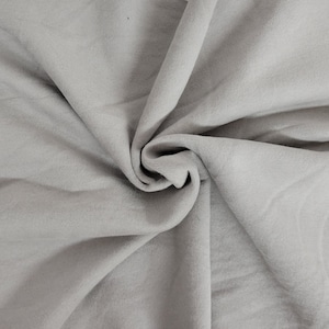 Light Gray 100% Cotton Sweatshirt Fleece Knit Fabric by the Yard 300GSM 78&quot;Wide [Zip Up, Hoodie, Joggers]