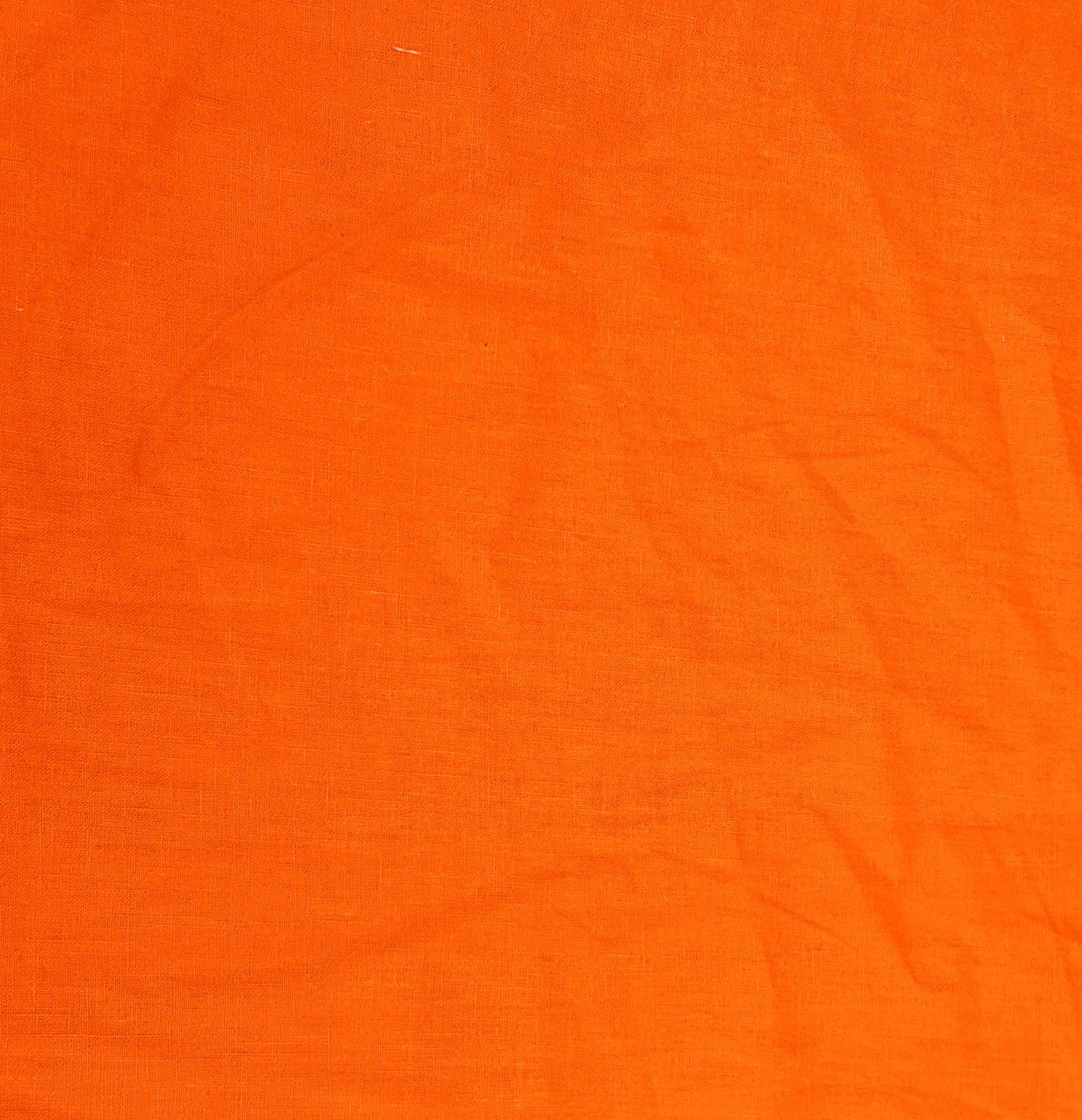 Bright Orange Cotton Linen Fabric by the Yard 11/17 Etsy