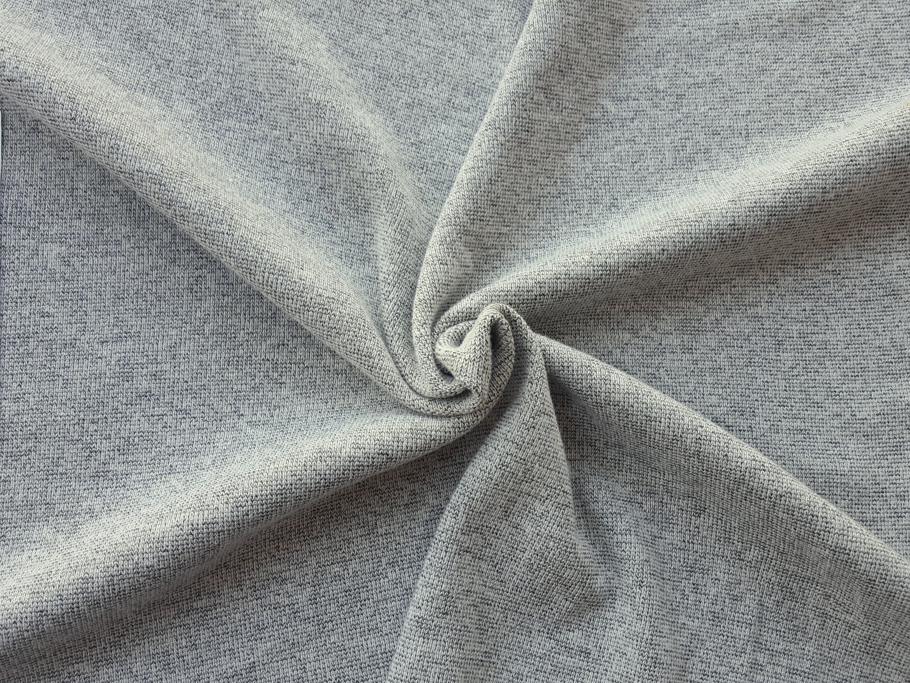 Solid Light Grey 4 Way Stretch 10 oz Cotton Lycra Jersey Knit