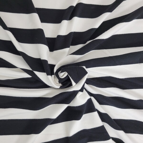 Striped Knit Fabric Etsy