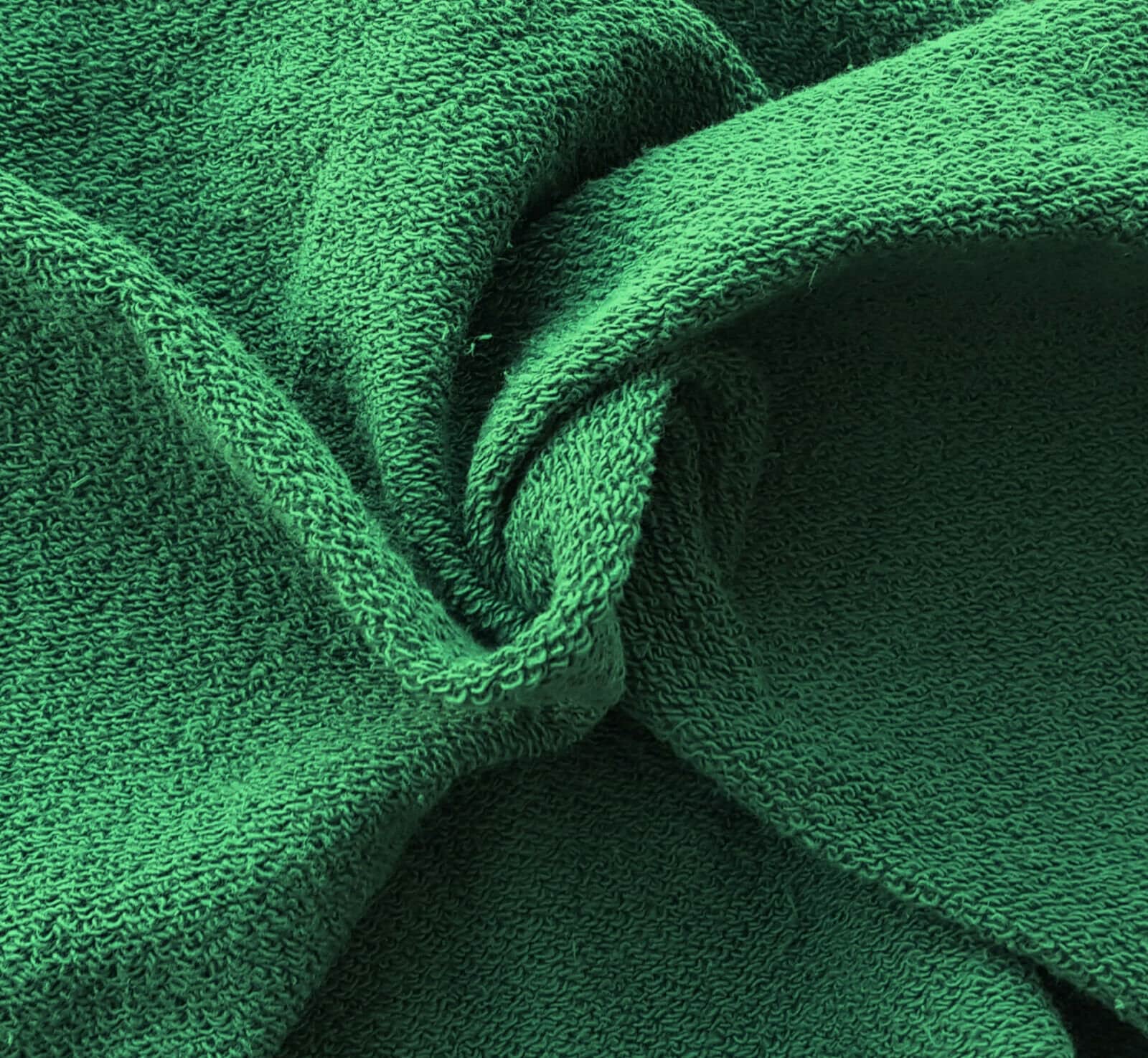 Emerald Green Cotton French Terry Knit Fabric by the Yard | Etsy