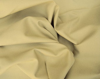 1 3/4 YDS Khaki Cotton Twill Spandex Fabric 4 Way Stretch