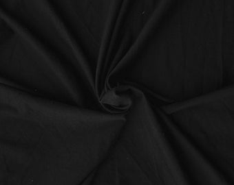 2 3/4 YARDS Black Cotton Spandex Fabric Jersey Knit 4 Way Stretch 120GSM 56&quot;W