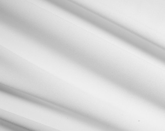 White Dri Fit Activewear Performance Knit Fabric by the Yard 4 Way Stretch Moisture Wicking Fabric