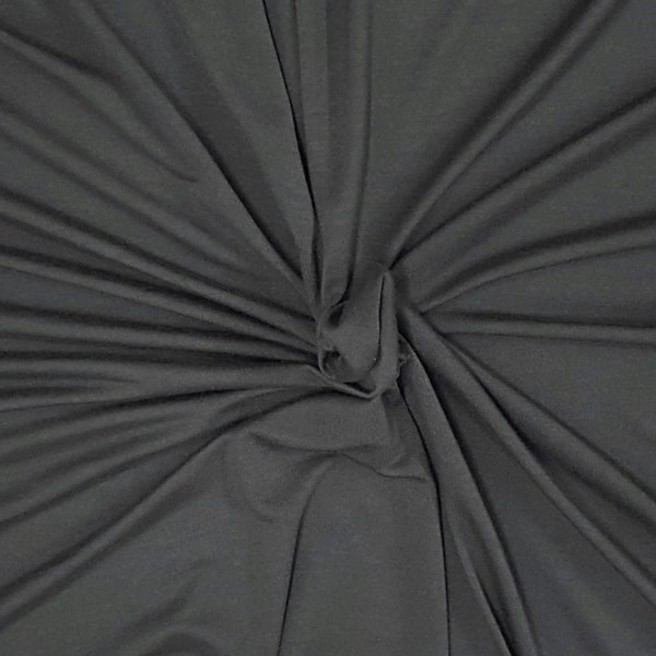 Modal Spandex Fabric Jersey Knit by Yard Dark Charcoal 4 Way Stretch