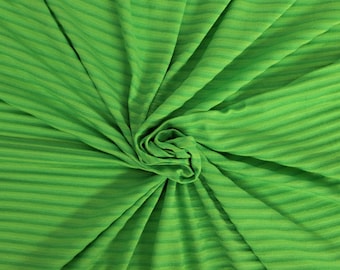 Modal Spandex Fabric Jersey Knit by the Yard Green Stripes Yarn Dye