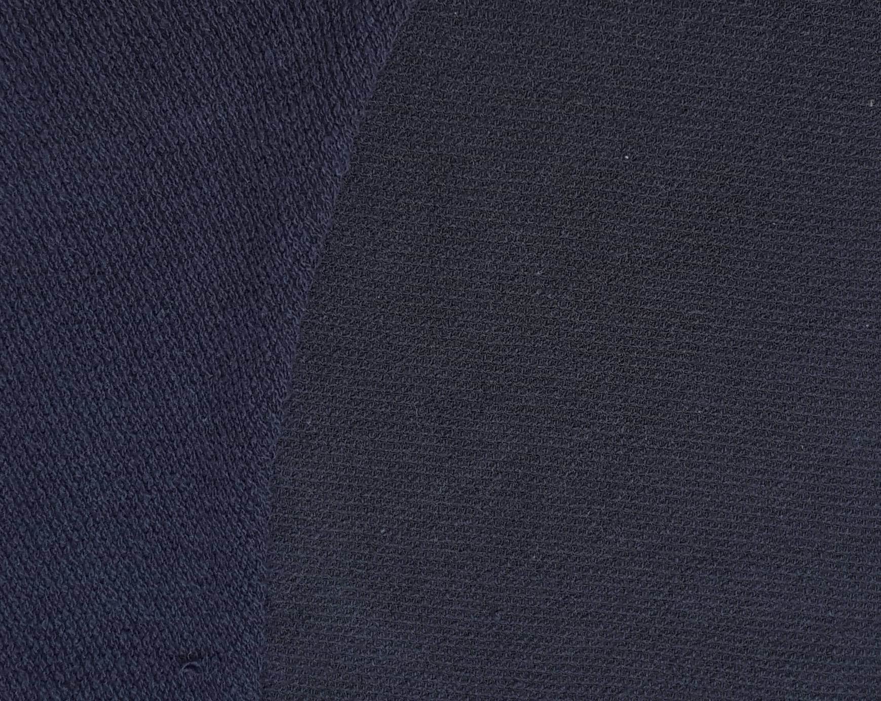 Navy Cotton Blend French Terry Knit Fabric by Yard Yarn Dye Etsy