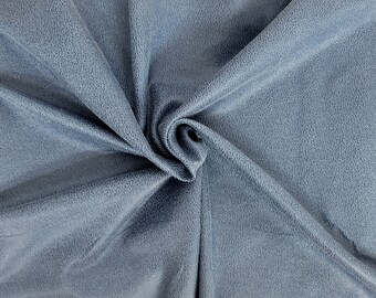 Stretchy Vegan Soft Leather Fabric by the Yard 2 Way Stretch Denim Blue